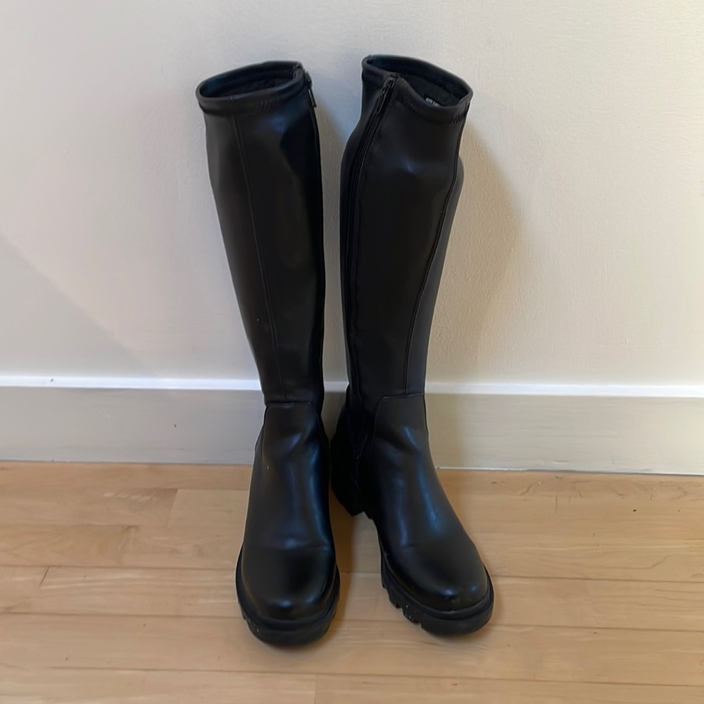 Steve Madden black to the knee boots
